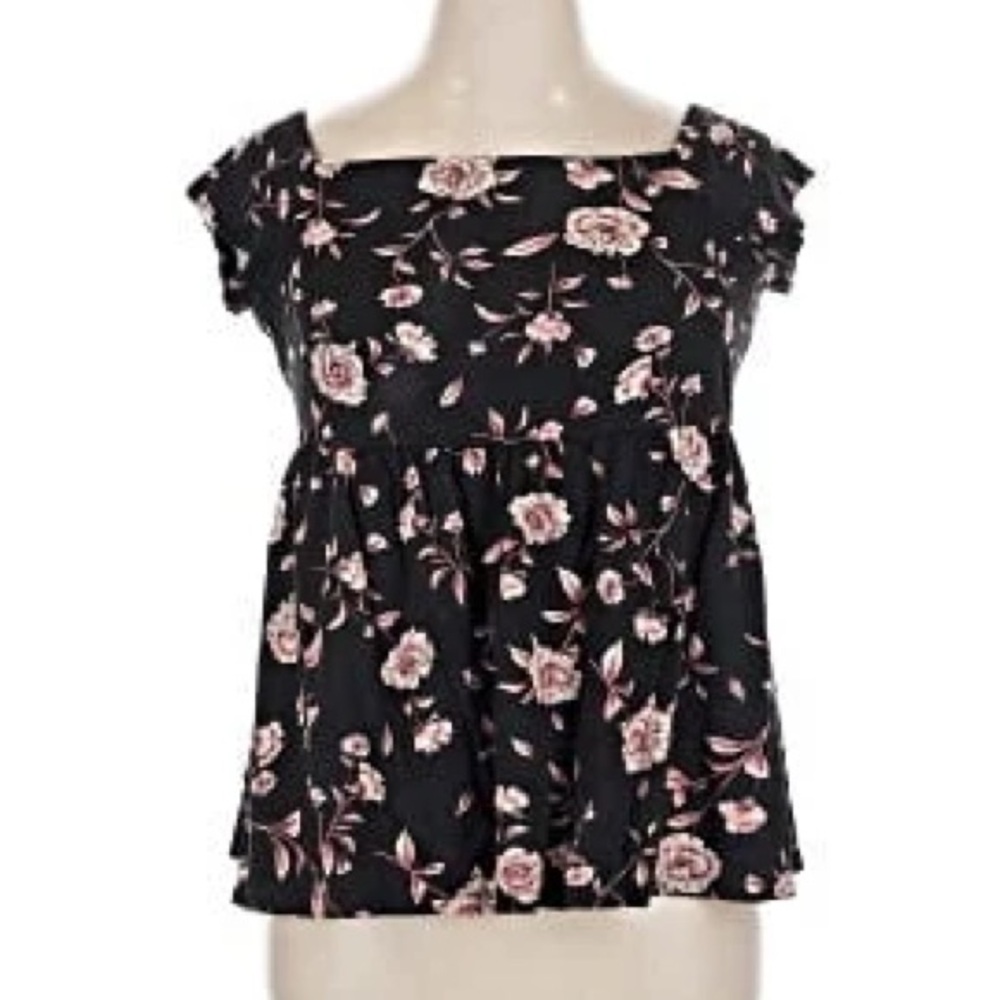 Torrid off the shoulder floral babydoll top